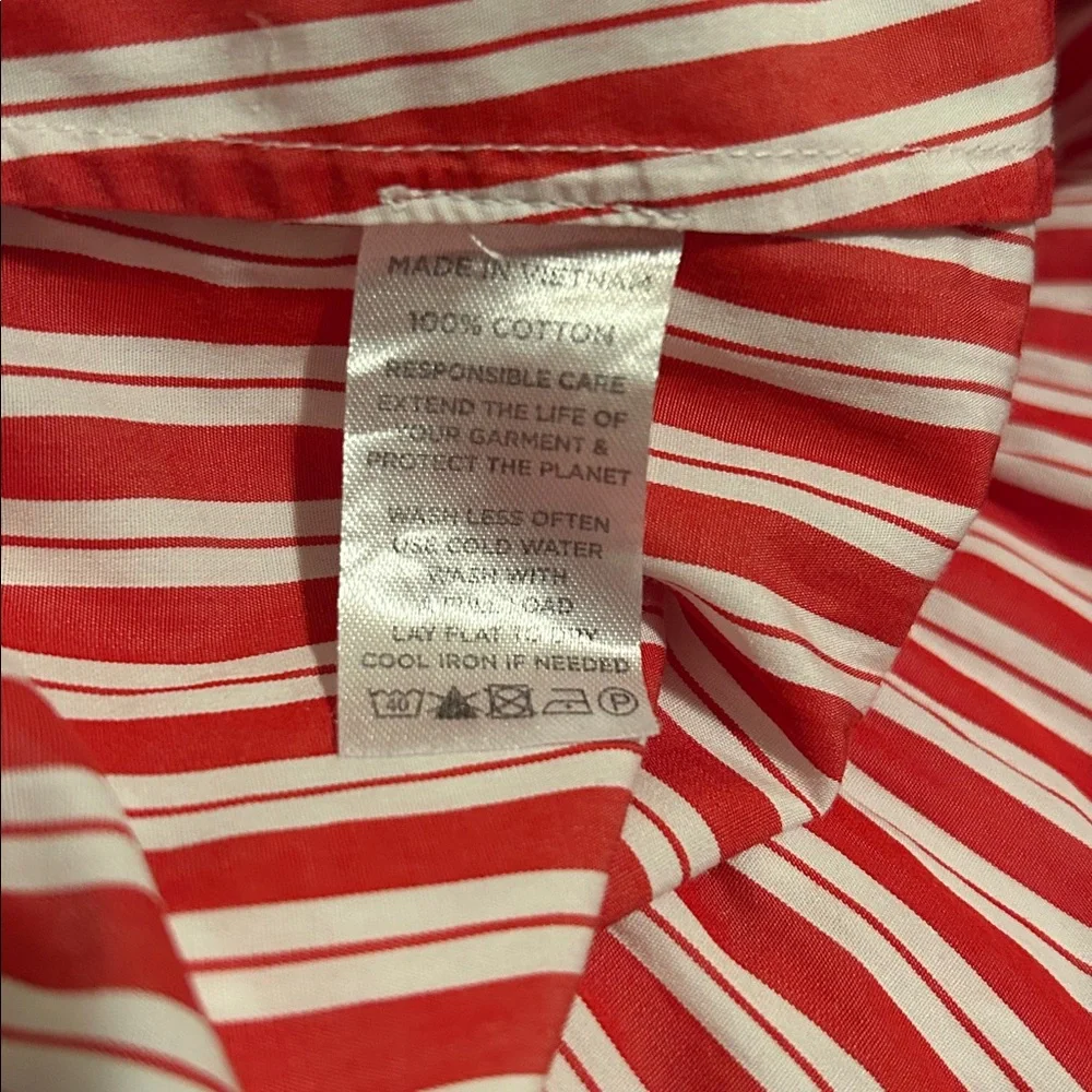 New Hill House The Ellie Nap Dress Cherry Red Stripe Maxi Smocked XL - Picture 10 of 10